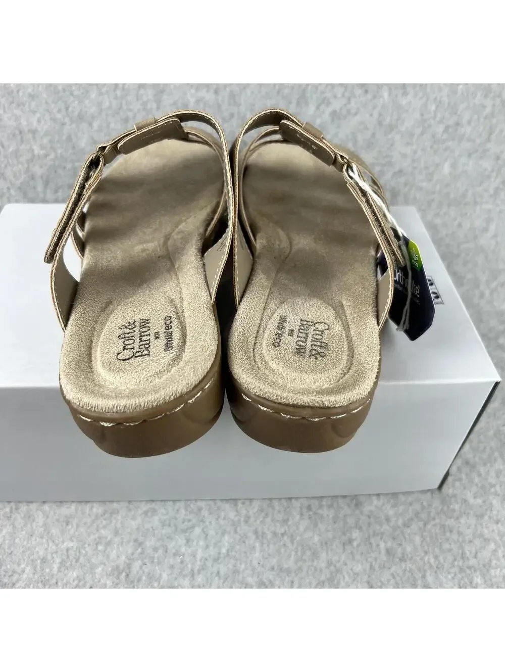 Croft & Barrow Womens Slip On Sandals 8.5 Ortholite Comfort Casual Walking *